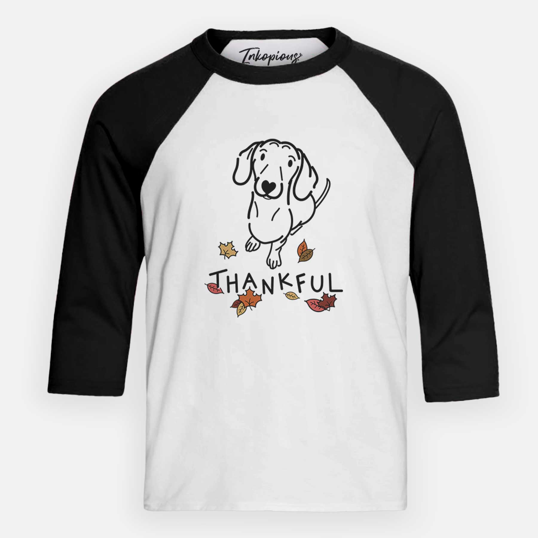 Thankful Dachshund - Moxie - Youth 3/4 Long Sleeve