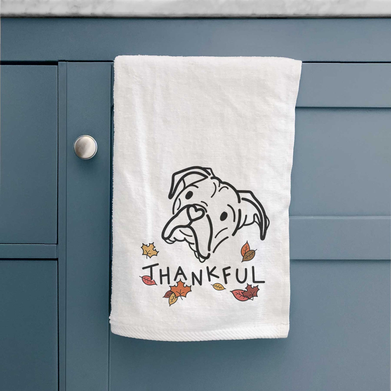 Thankful Boxer - Noodle - Decorative Hand Towel