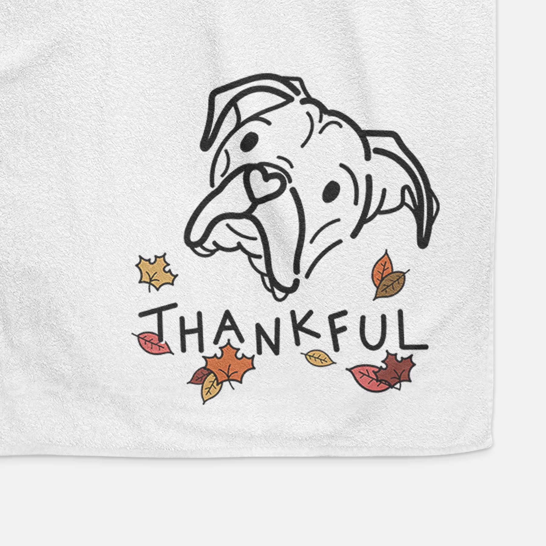 Thankful Boxer - Noodle - Decorative Hand Towel