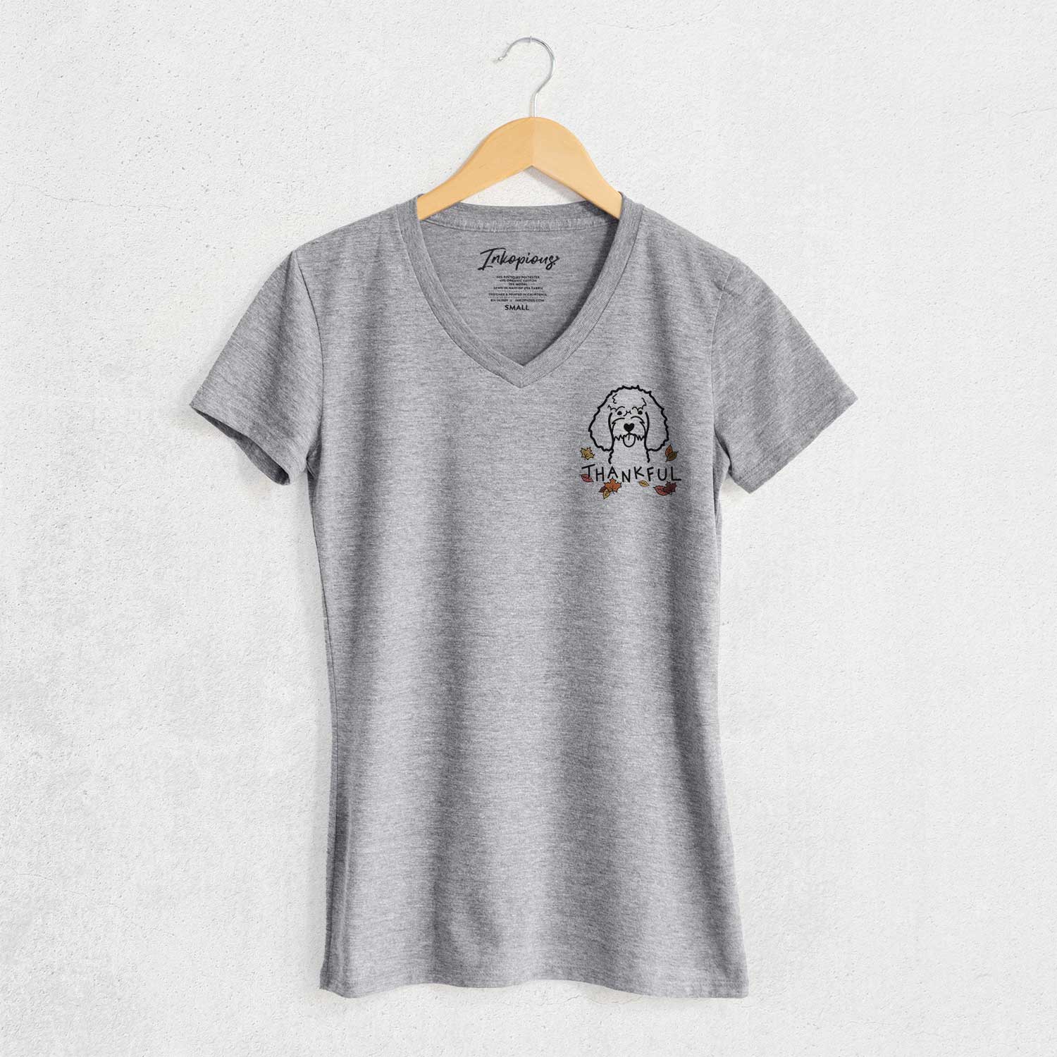 Thankful Cockapoo - Women's V-neck Shirt