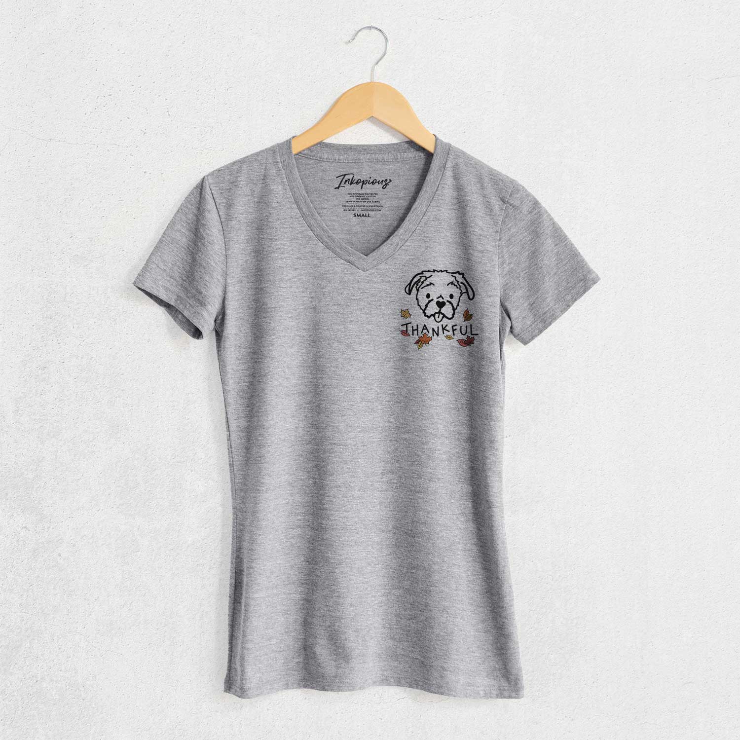 Thankful Shih Tzu - Koko - Women's V-neck Shirt