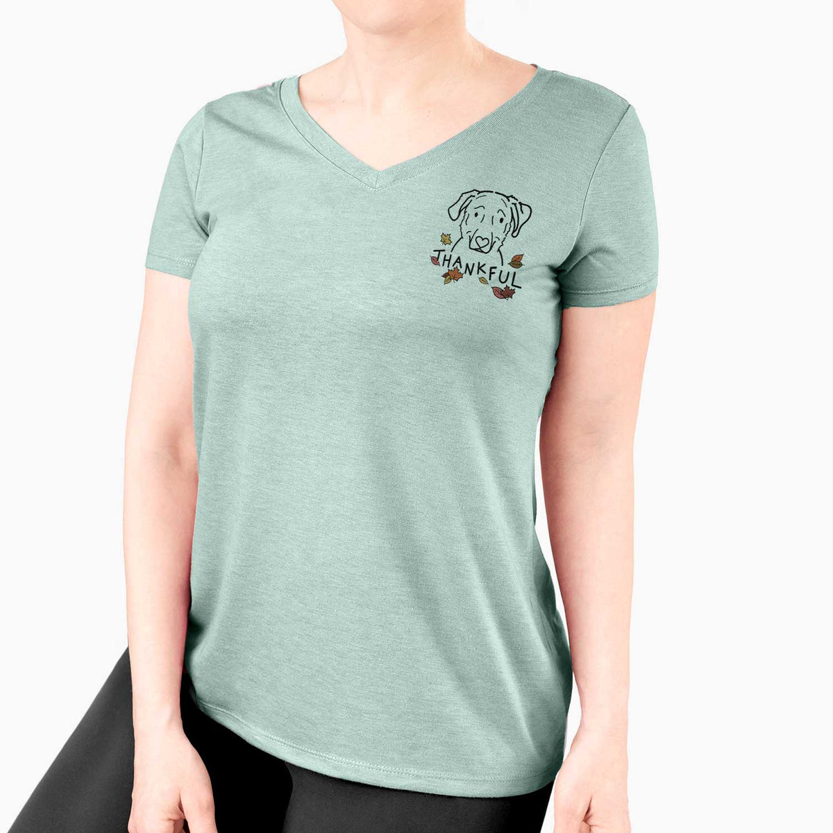Thankful Golden Retriever Mix - Mitzi - Women's V-neck Shirt