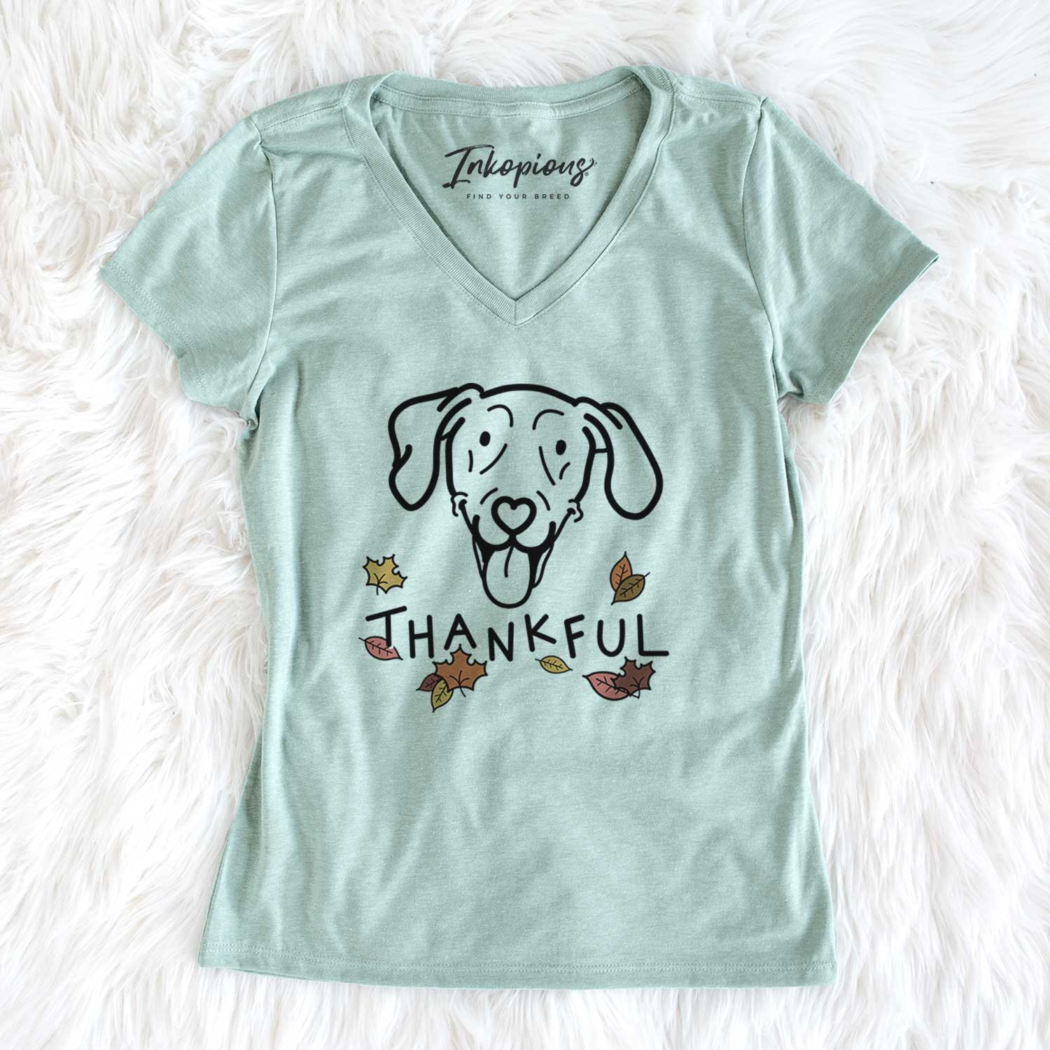 Thankful Weimaraner - Paco Lobo - Women's V-neck Shirt