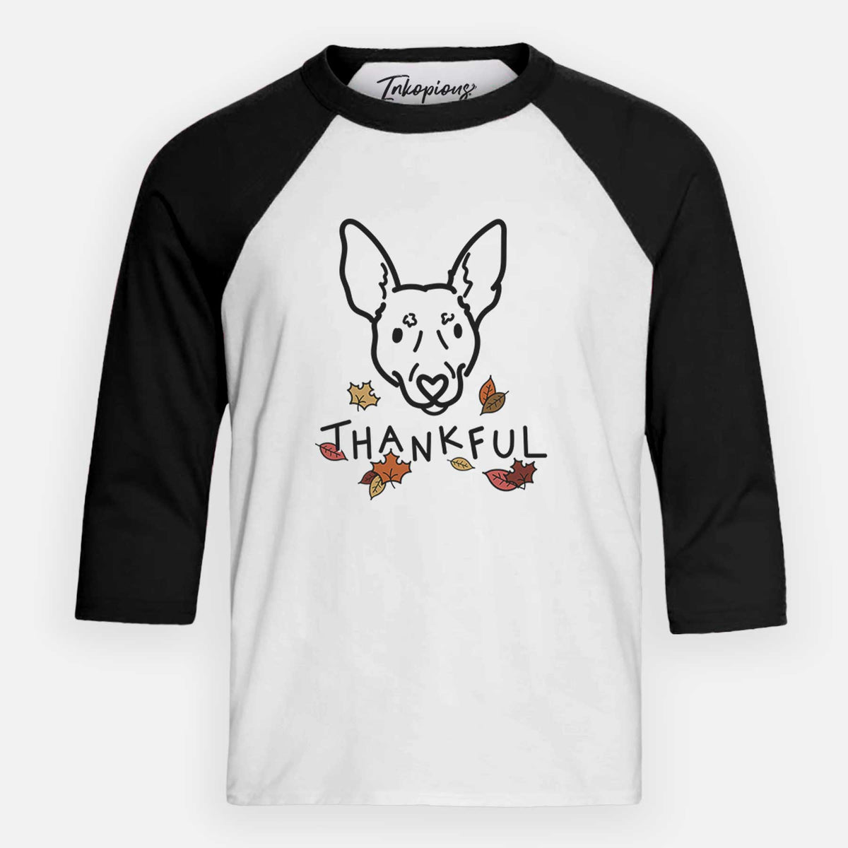 Thankful Rat Terrier - Penny - Youth 3/4 Long Sleeve