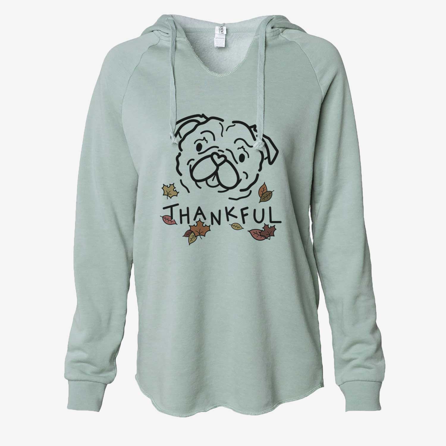 Thankful Pug - Pip - Cali Wave Hooded Sweatshirt