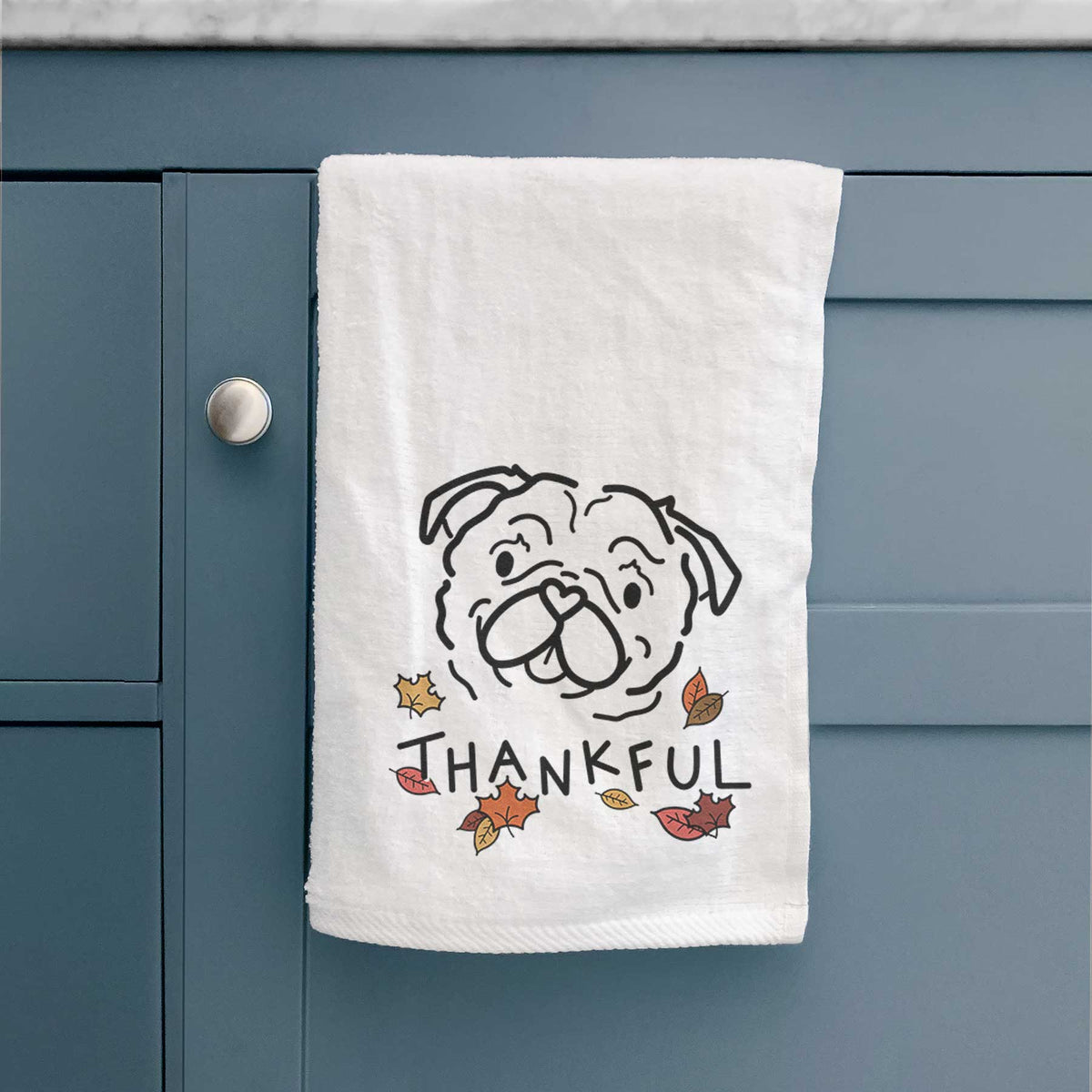 Thankful Pug - Pip - Decorative Hand Towel