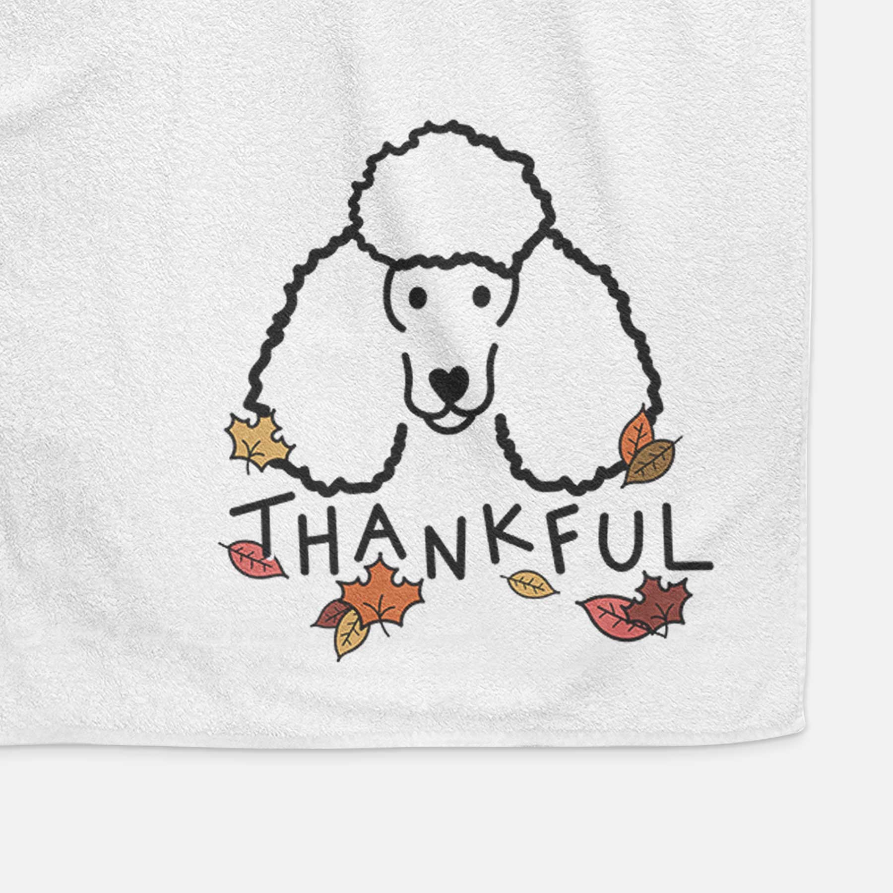 Thankful Poodle - Decorative Hand Towel