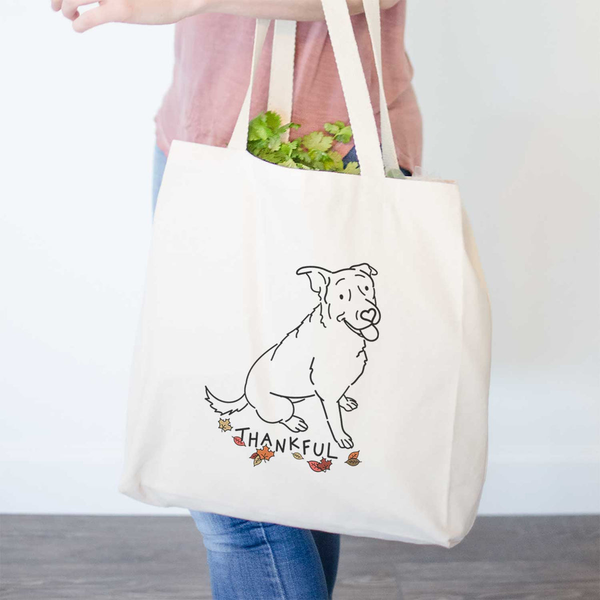 Thankful Rottweiler Mix - Rocky - Tote Bag