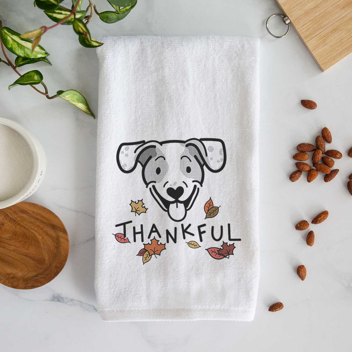 Thankful Beagle Mix - Roland - Decorative Hand Towel