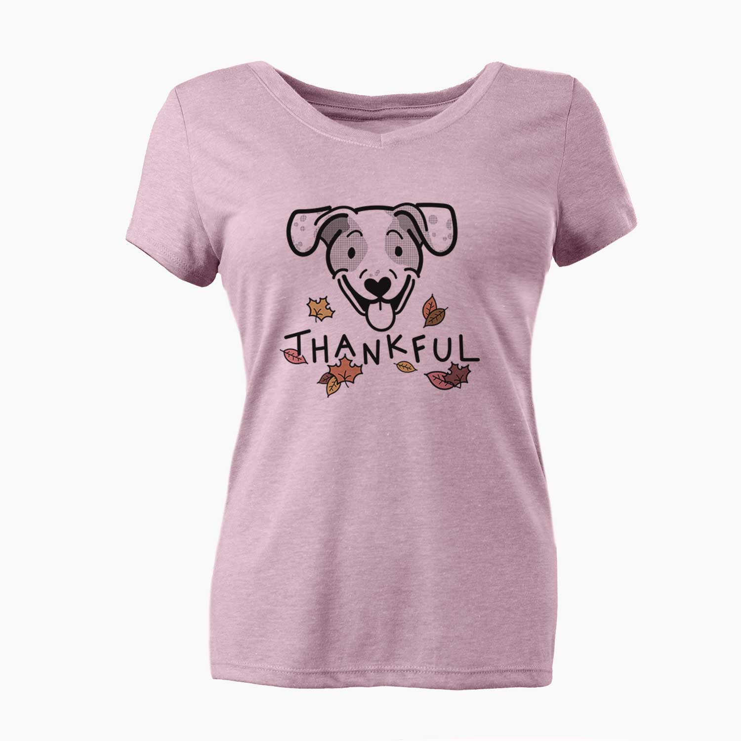 Thankful Beagle Mix - Roland - Women's V-neck Shirt