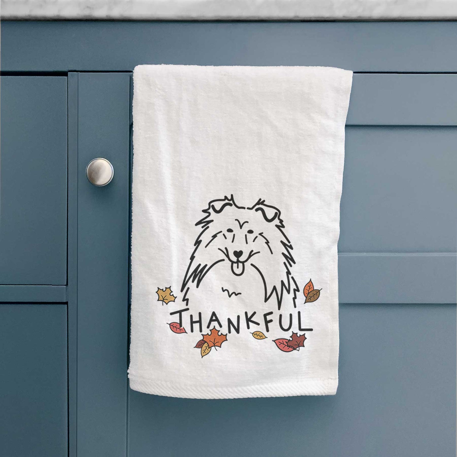 Thankful Rough Collie - Decorative Hand Towel