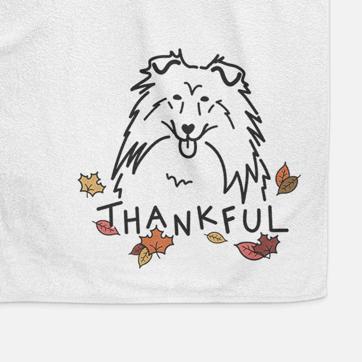Thankful Rough Collie - Decorative Hand Towel