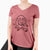 Thankful Bernedoodle - Ruby - Women's V-neck Shirt