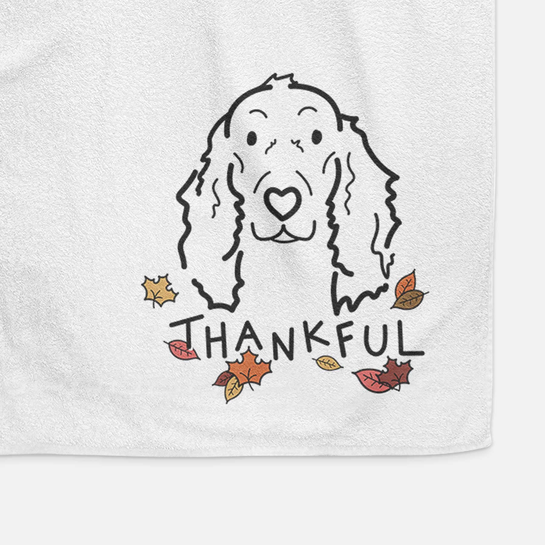 Thankful Irish Setter - Seven - Decorative Hand Towel