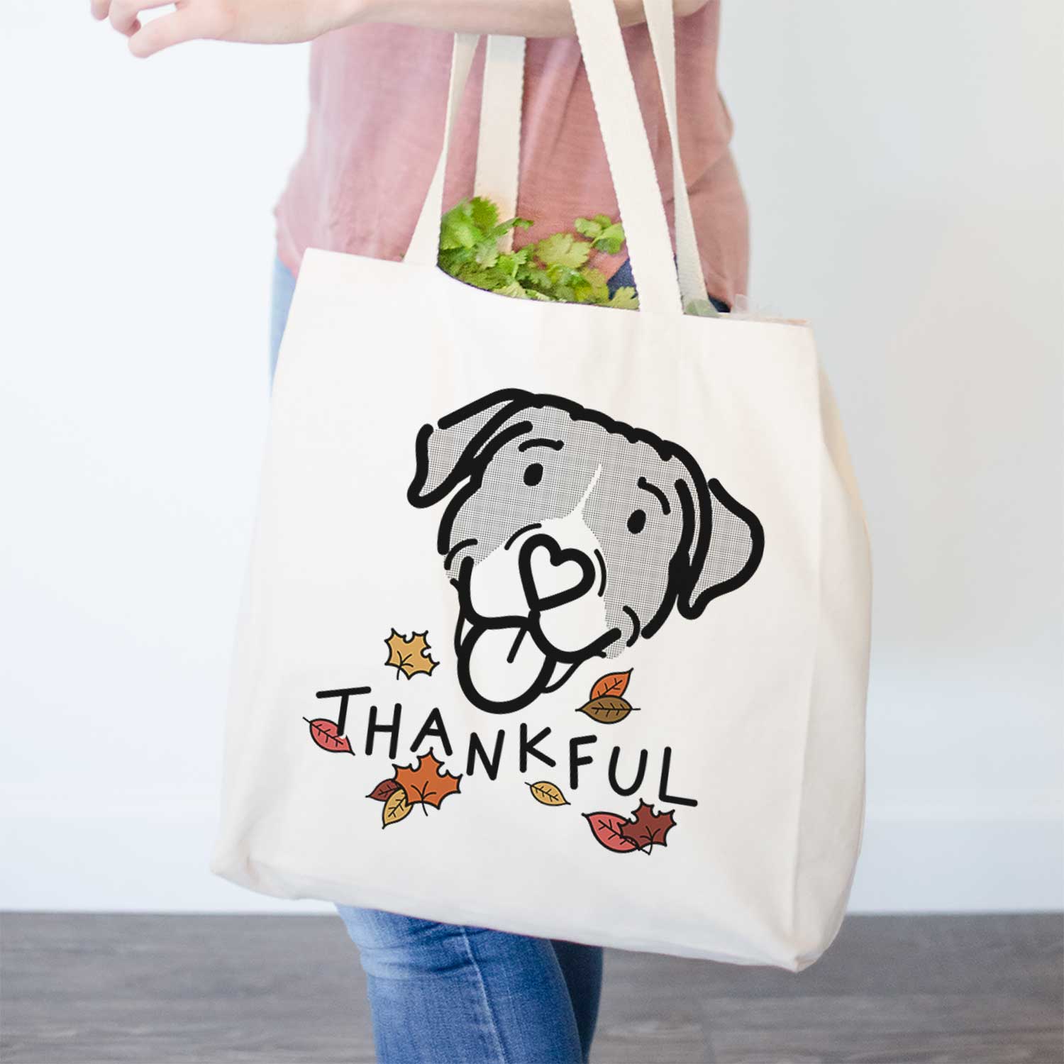 Thankful Pitbull Mix - Shadow - Tote Bag