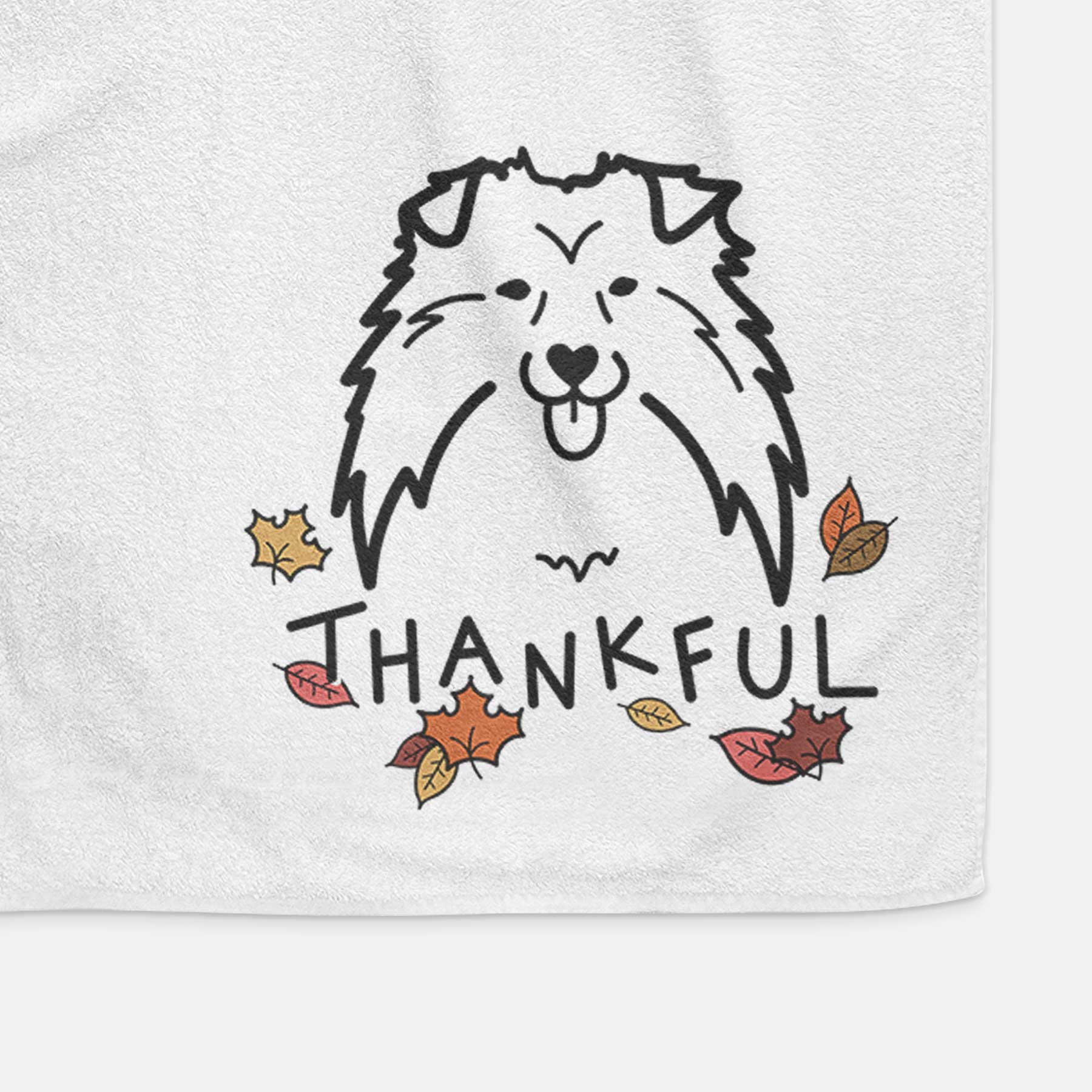 Thankful Shetland Sheepdog - Decorative Hand Towel