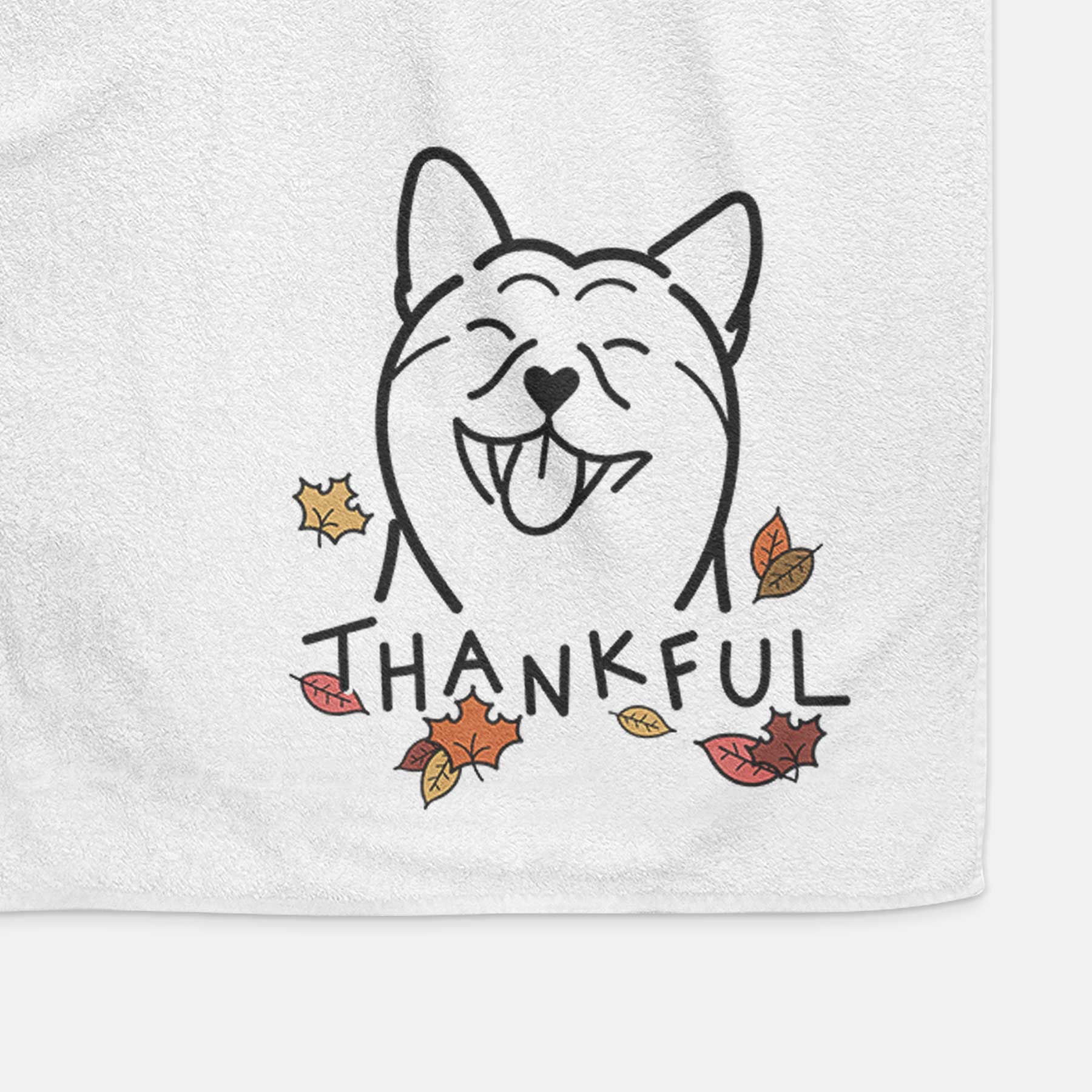 Thankful Shiba Inu - Decorative Hand Towel