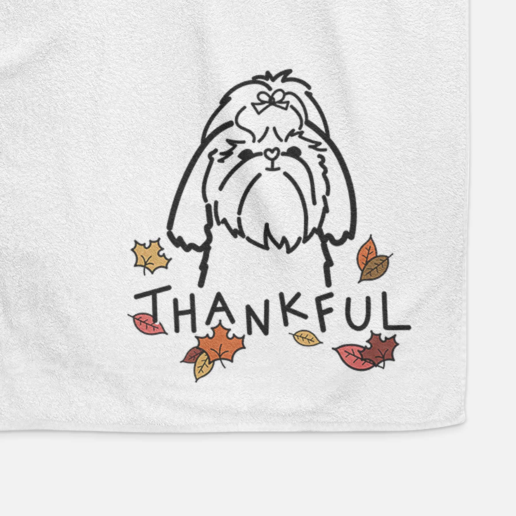 Thankful Shih Tzu - Decorative Hand Towel