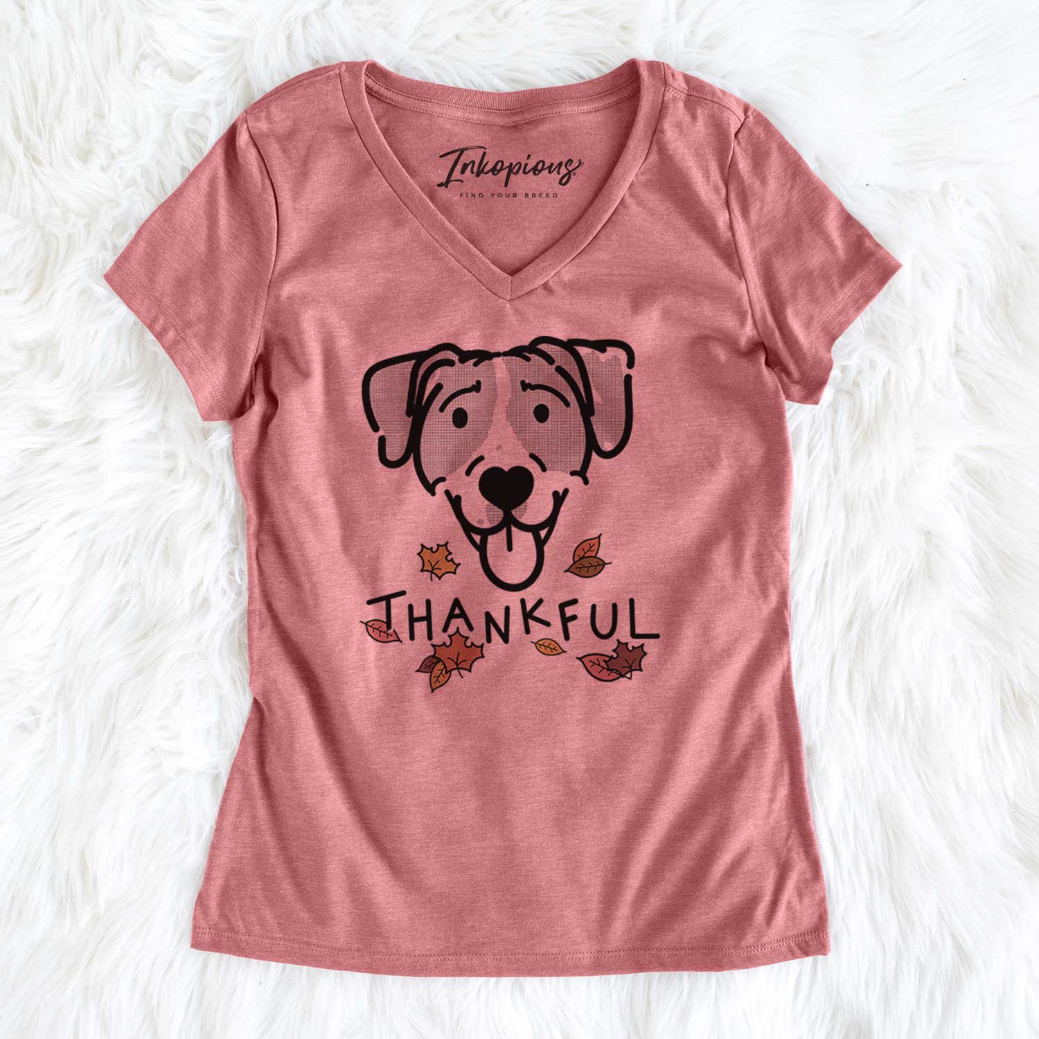 Thankful Bluetick Coonhound - Shiva - Women's V-neck Shirt