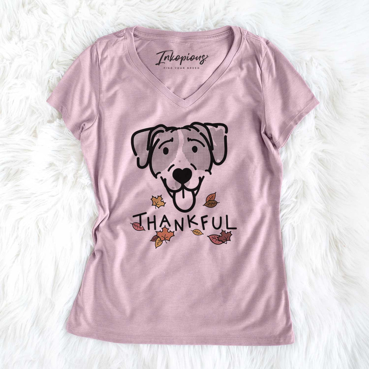 Thankful Bluetick Coonhound - Shiva - Women's V-neck Shirt