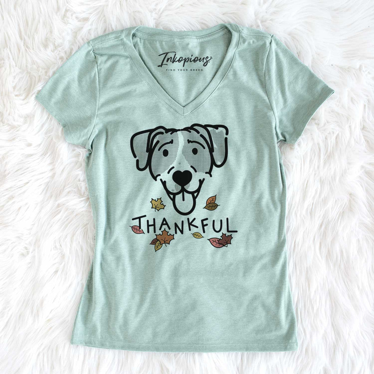 Thankful Bluetick Coonhound - Shiva - Women&#39;s V-neck Shirt