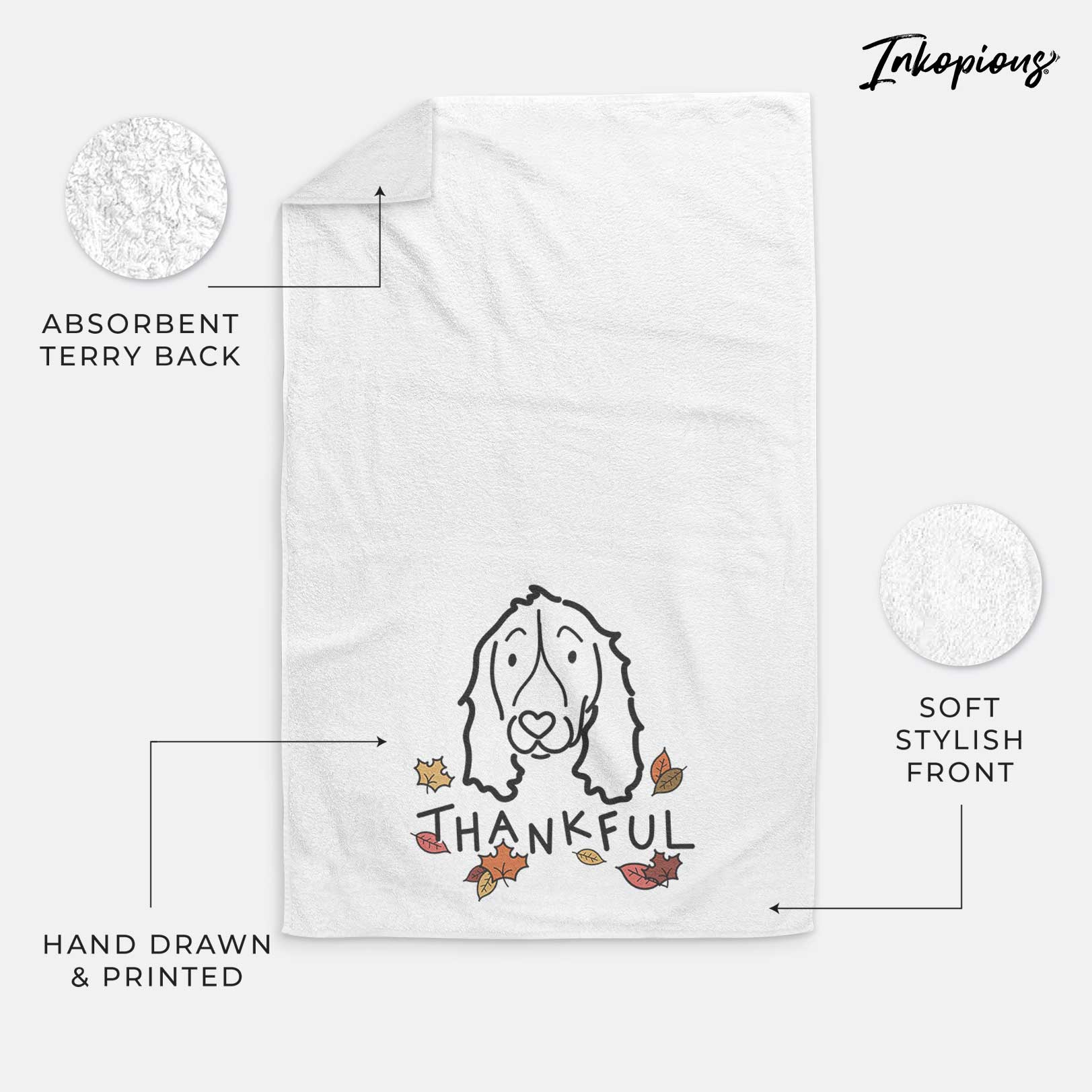 Thankful English Springer Spaniel - Decorative Hand Towel