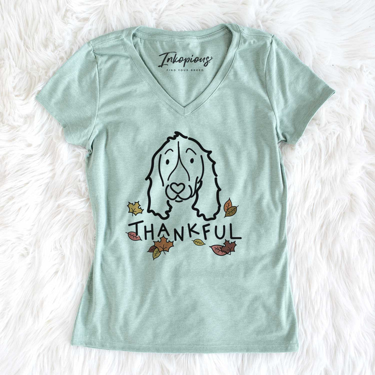 Thankful English Springer Spaniel - Women&#39;s V-neck Shirt