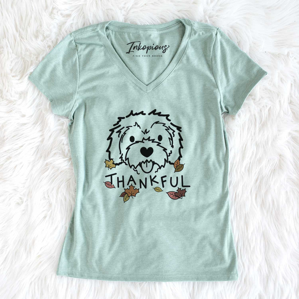 Thankful Cockapoo - Sprinkles - Women&#39;s V-neck Shirt