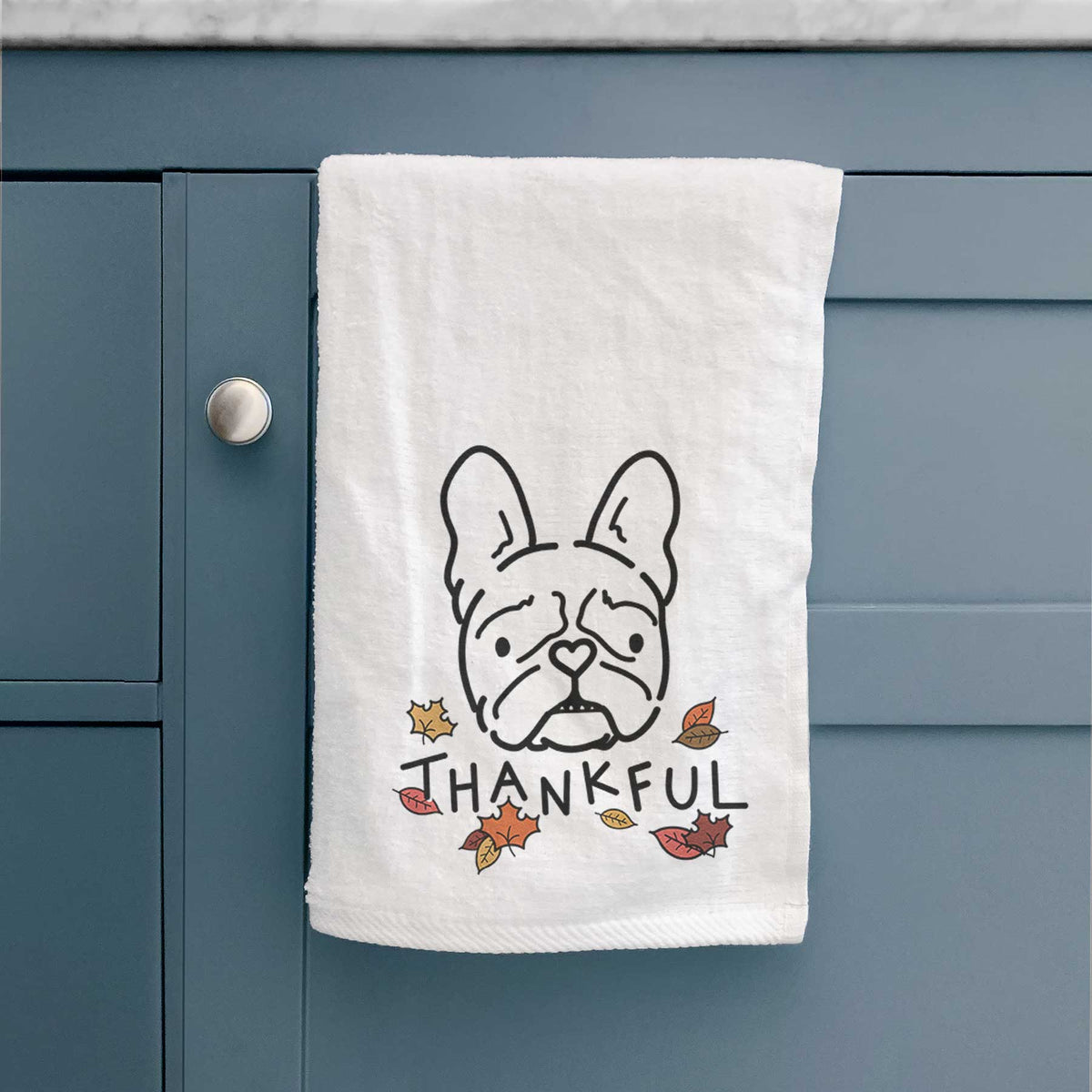 Thankful French Bulldog - Squishy - Decorative Hand Towel