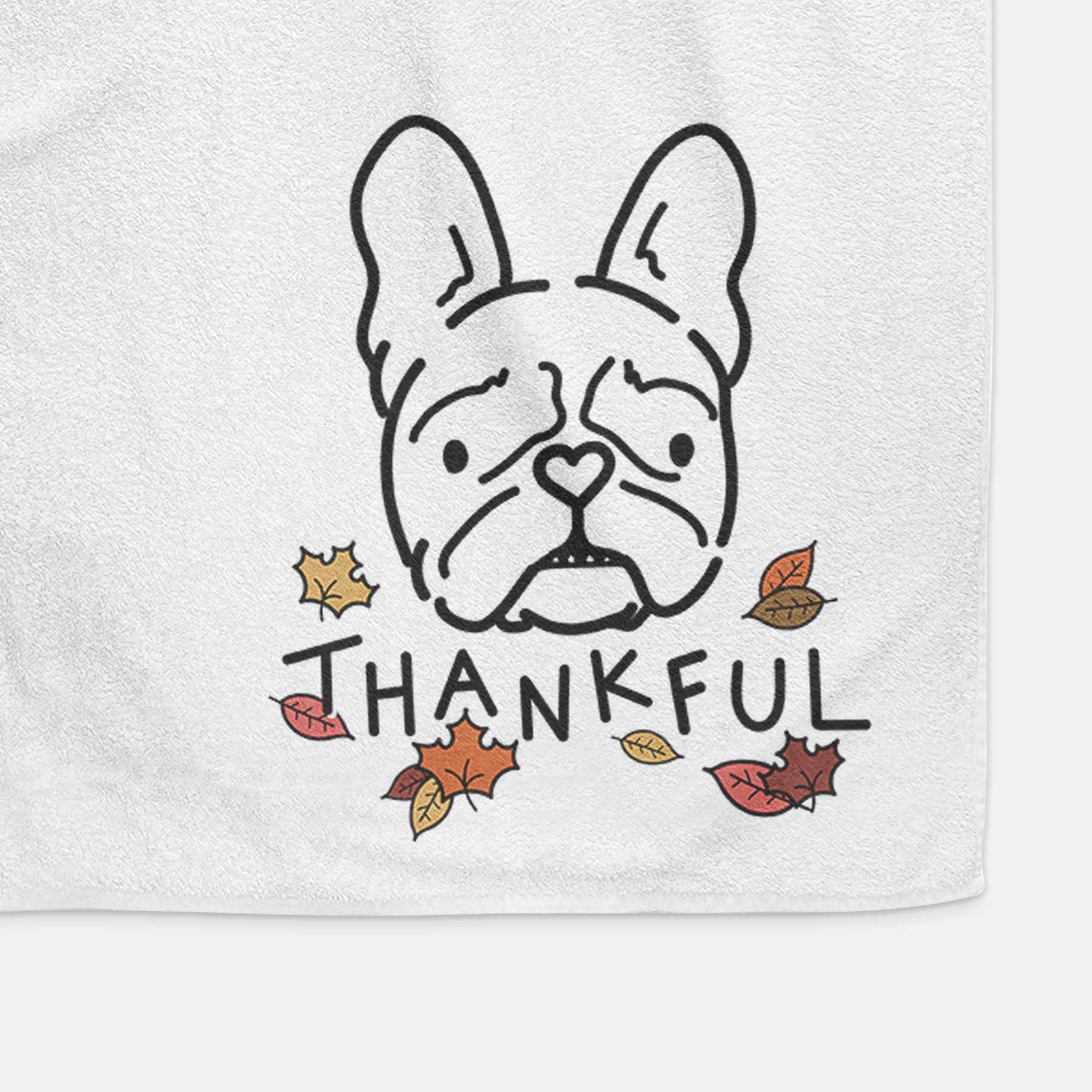 Thankful French Bulldog - Squishy - Decorative Hand Towel