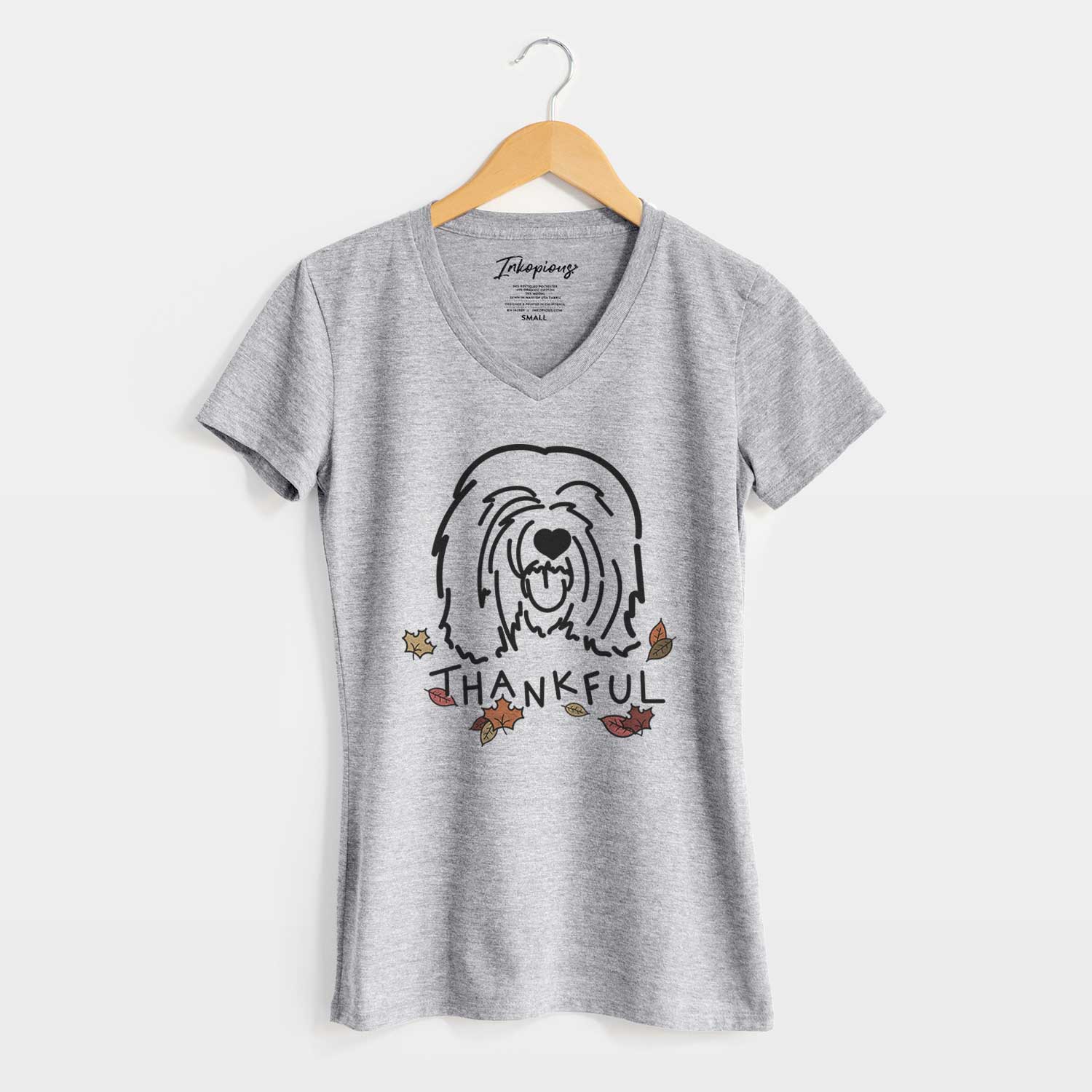 Thankful Tibetan Mastiff - Stan - Women's V-neck Shirt