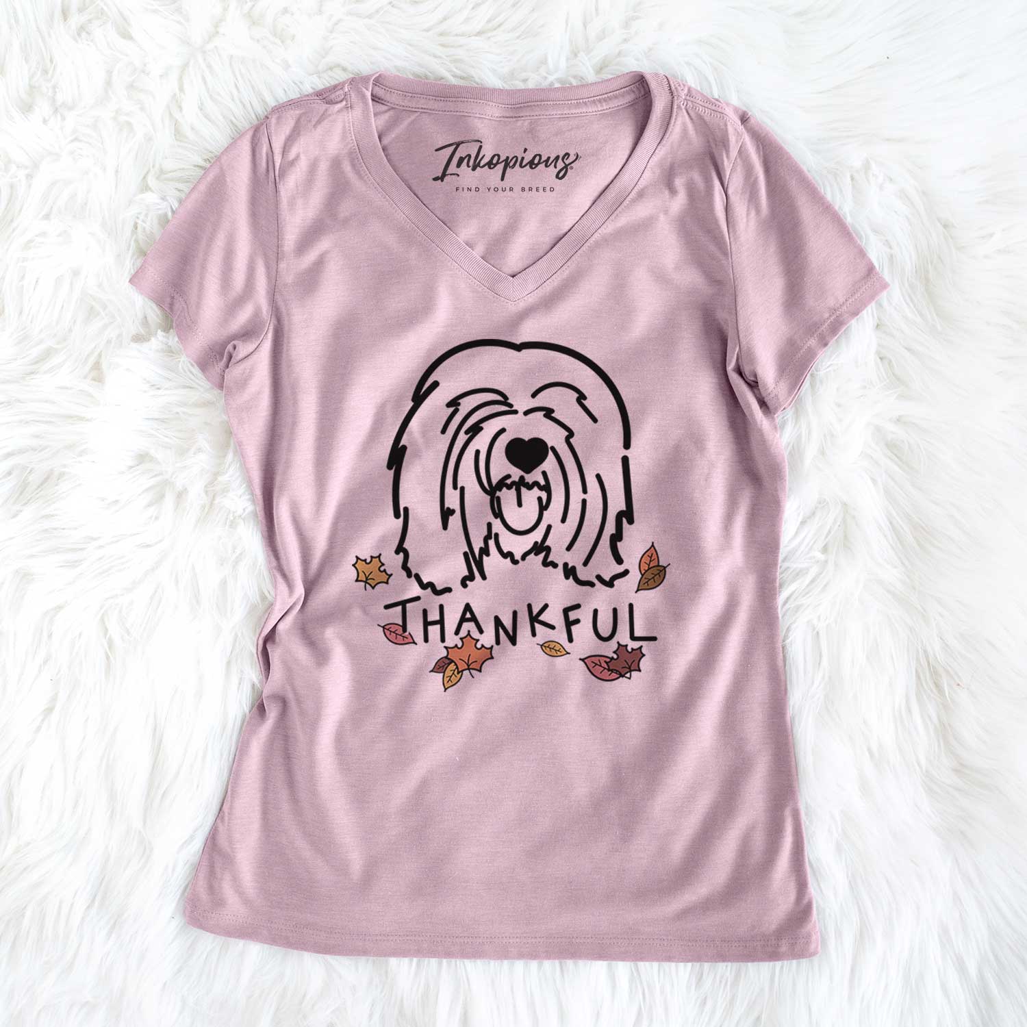 Thankful Tibetan Mastiff - Stan - Women's V-neck Shirt