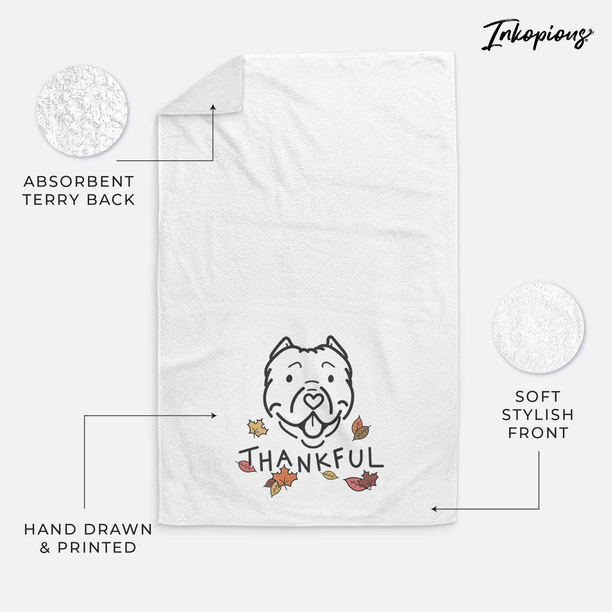 Thankful American Bully - Tank - Decorative Hand Towel