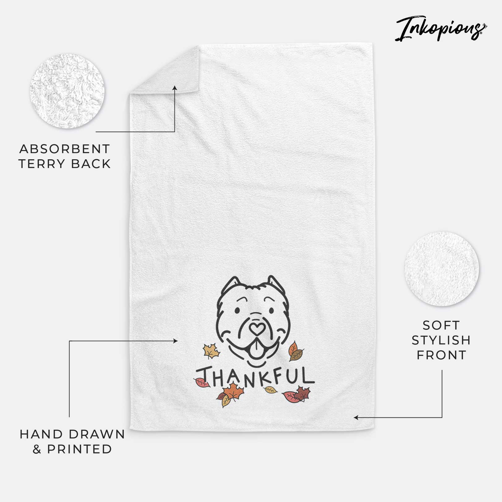 Thankful American Bully - Tank - Decorative Hand Towel