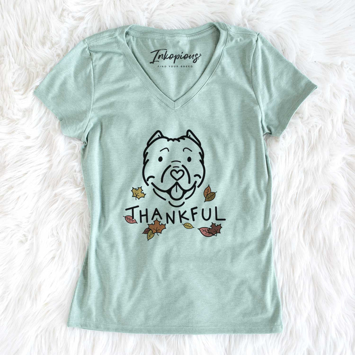 Thankful American Bully - Tank - Women&#39;s V-neck Shirt