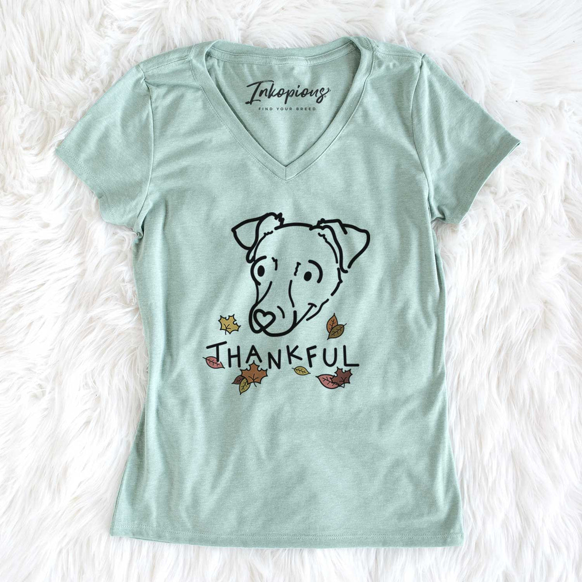 Thankful Chiweenie - Tater Tot - Women&#39;s V-neck Shirt