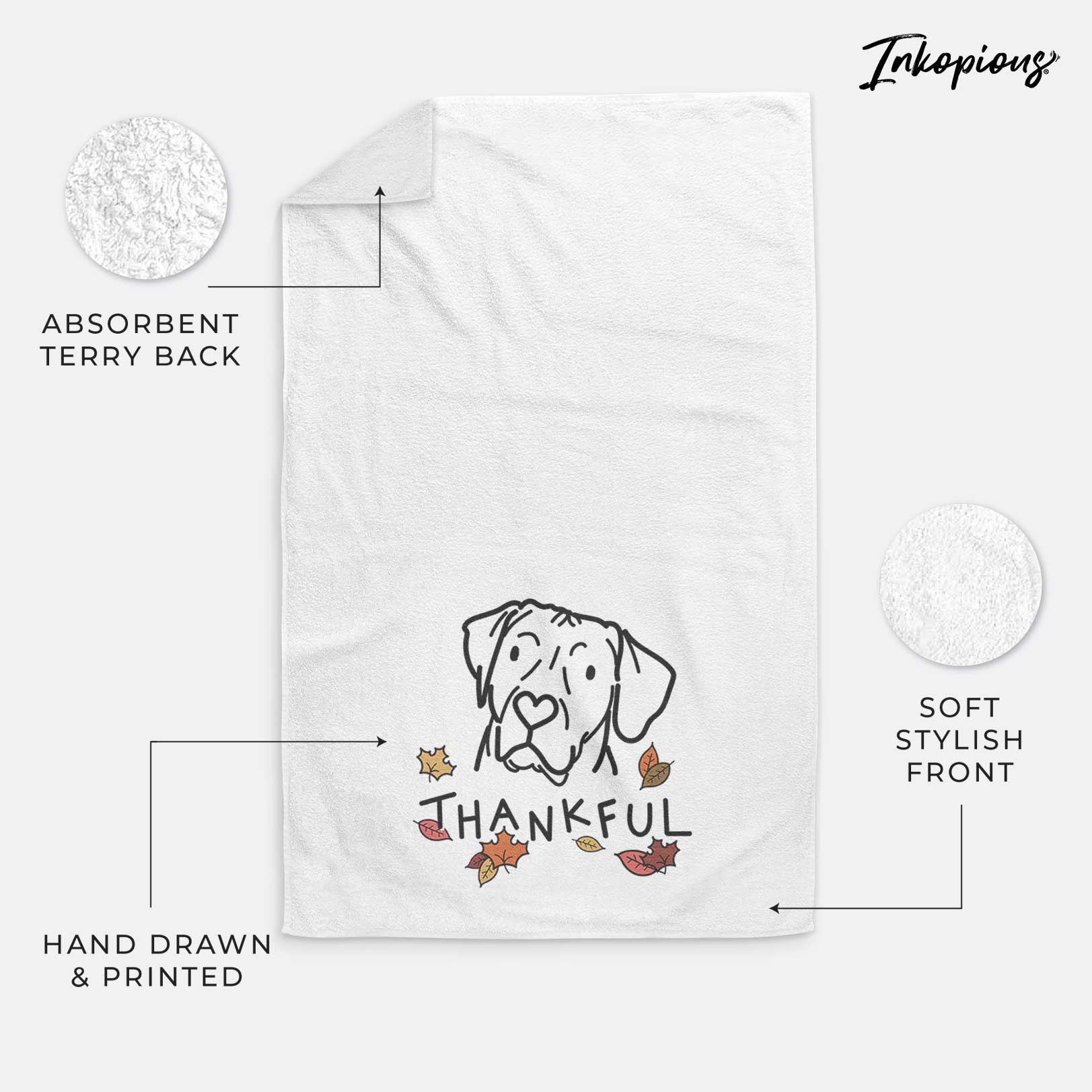 Thankful Rhodesian Ridgeback - Tito - Decorative Hand Towel