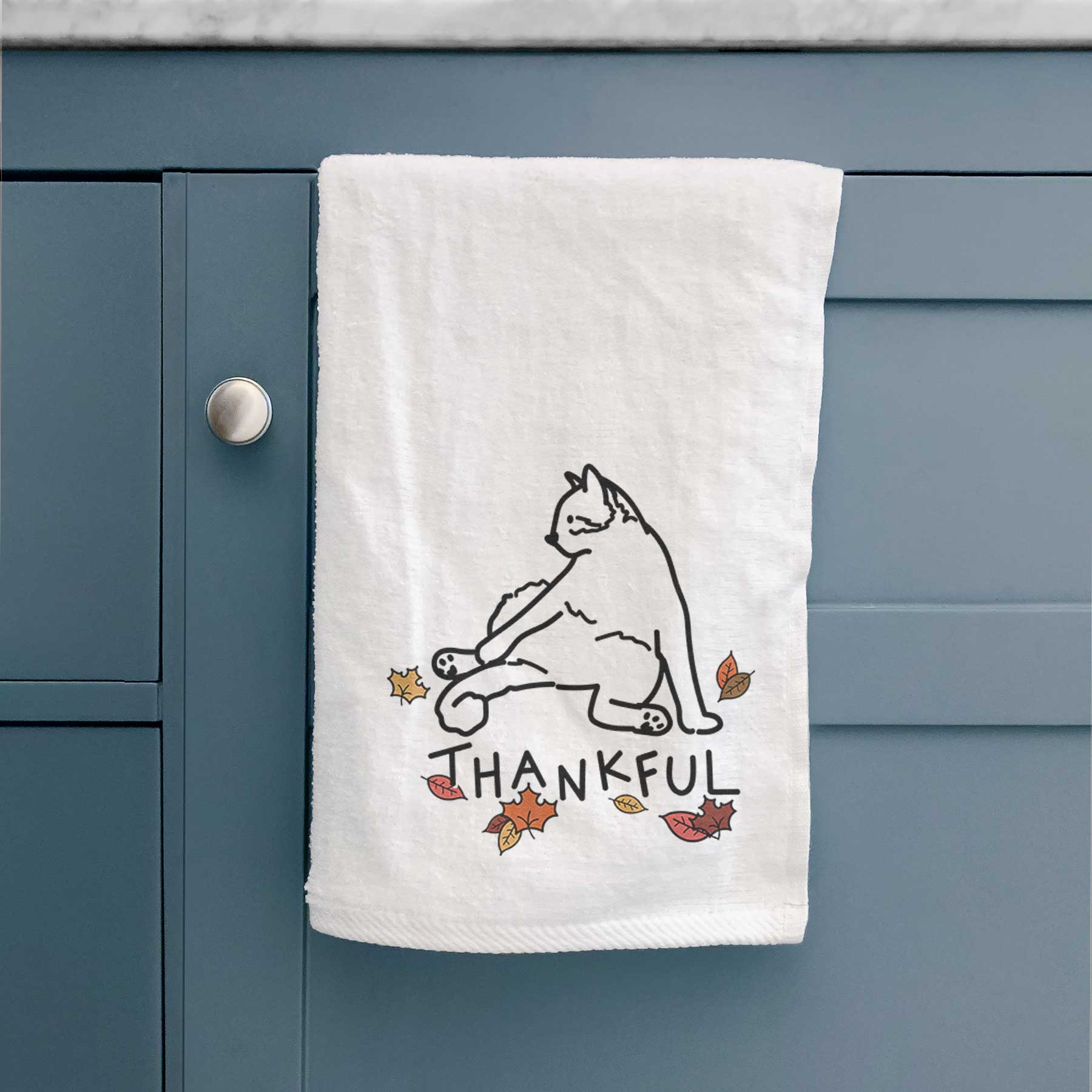 Thankful Cat - Tom - Decorative Hand Towel