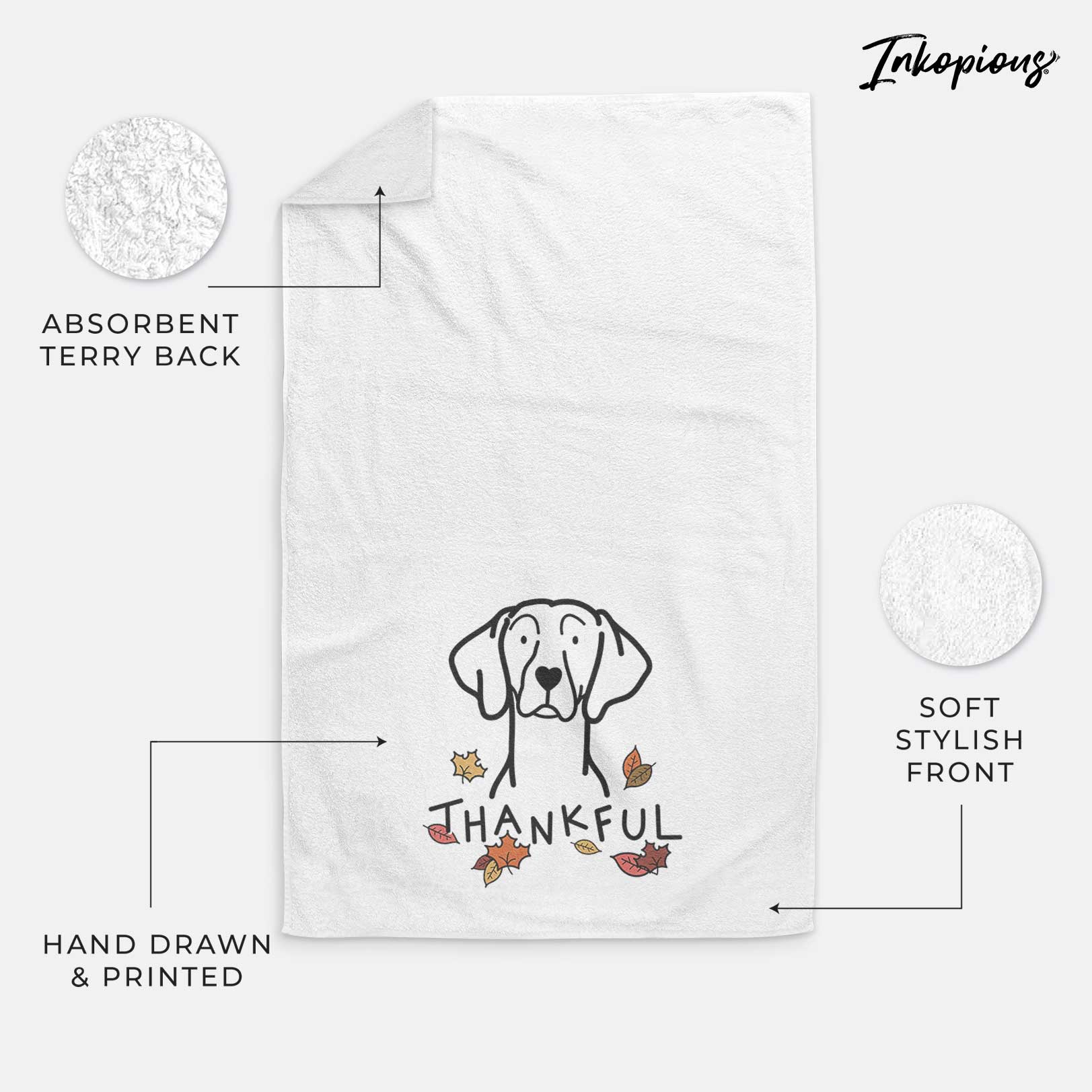 Thankful Weimaraner - Decorative Hand Towel