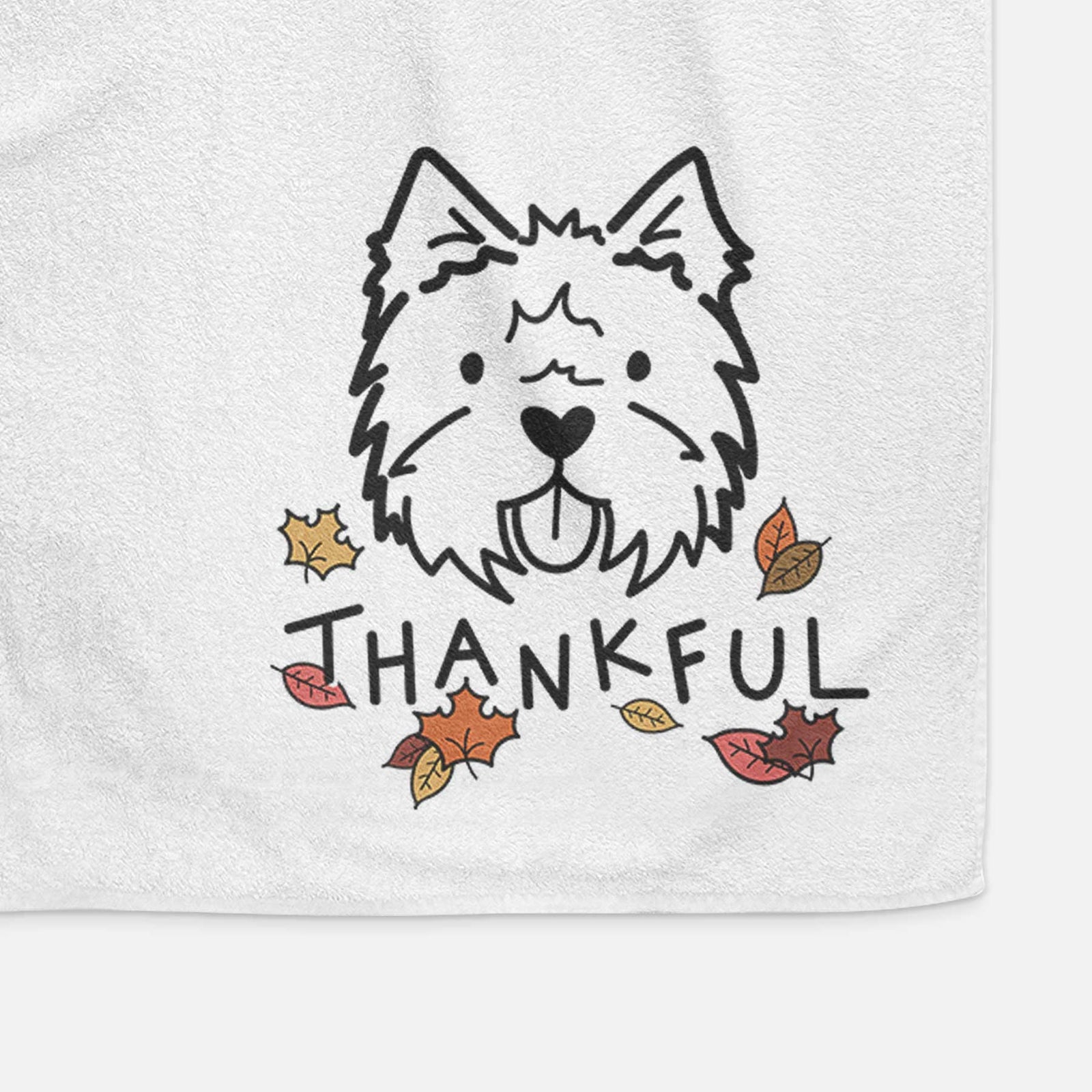 Thankful West Highland Terrier - Decorative Hand Towel