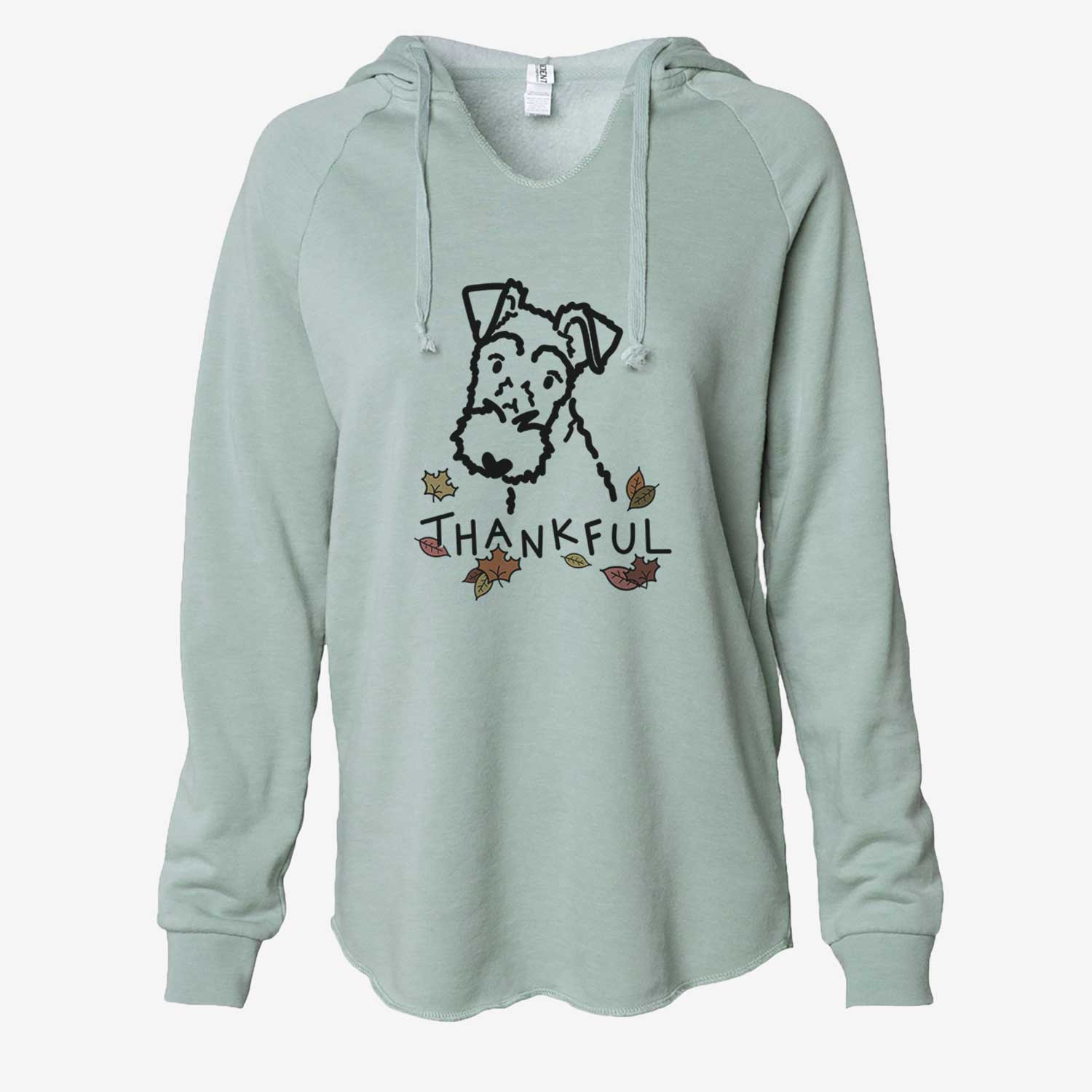 Thankful Wire Fox Terrier - Cali Wave Hooded Sweatshirt