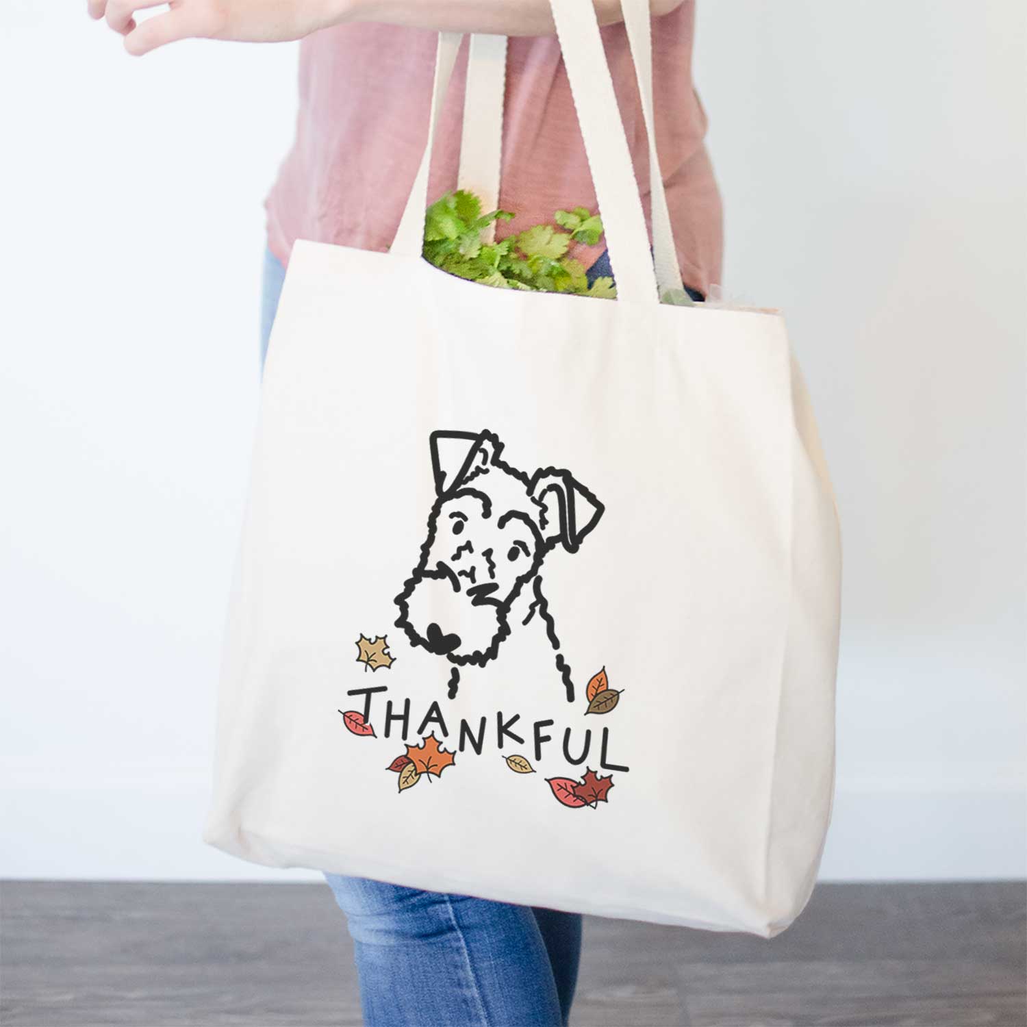 Thankful Wire Fox Terrier - Tote Bag