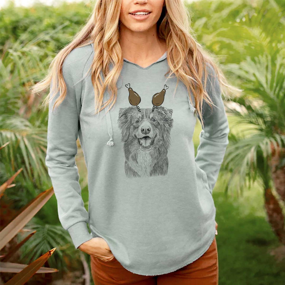 Thanksgiving Aussie Parker the Australian Shepherd - Cali Wave Hooded Sweatshirt
