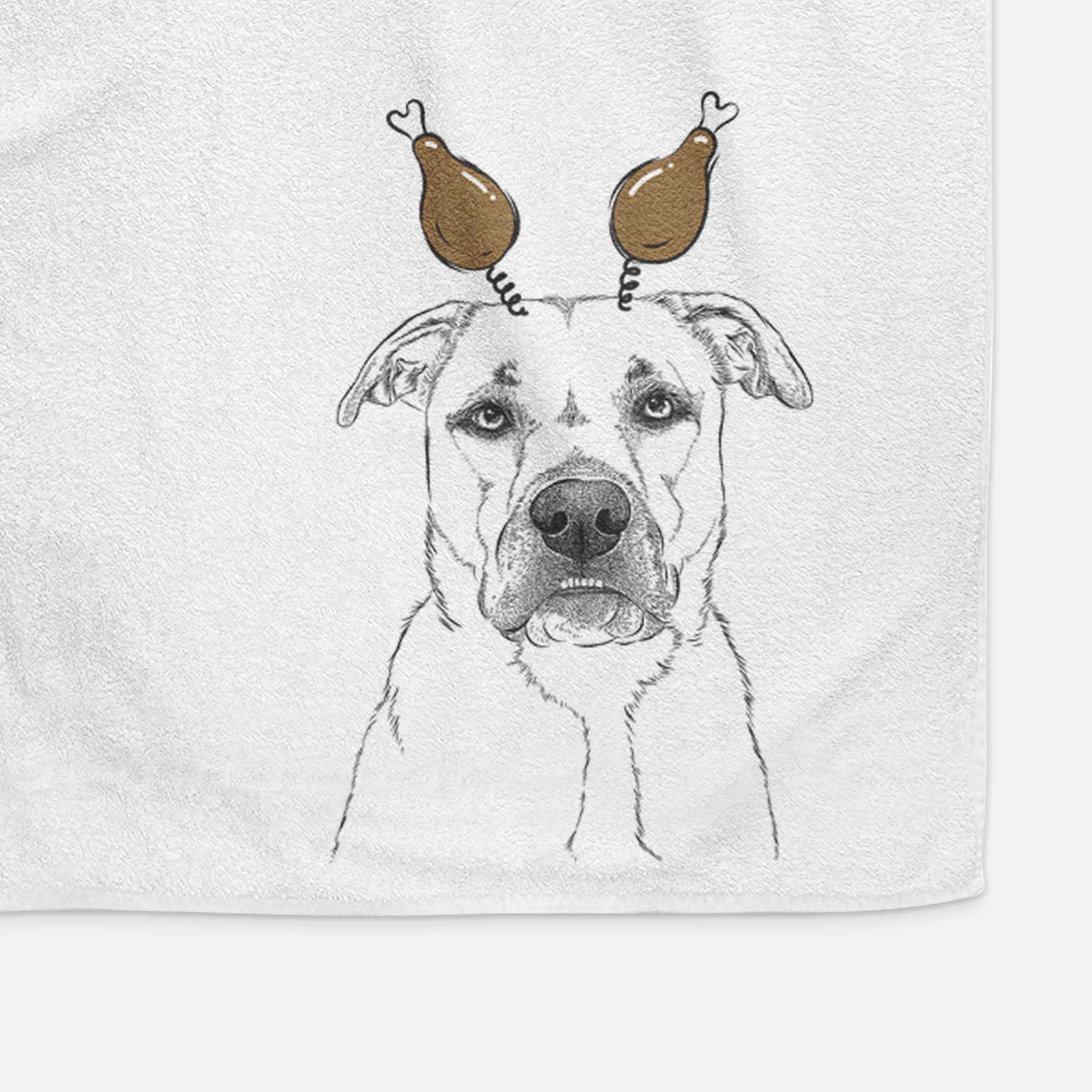 Abby the Boxer Beagle Mix Decorative Hand Towel