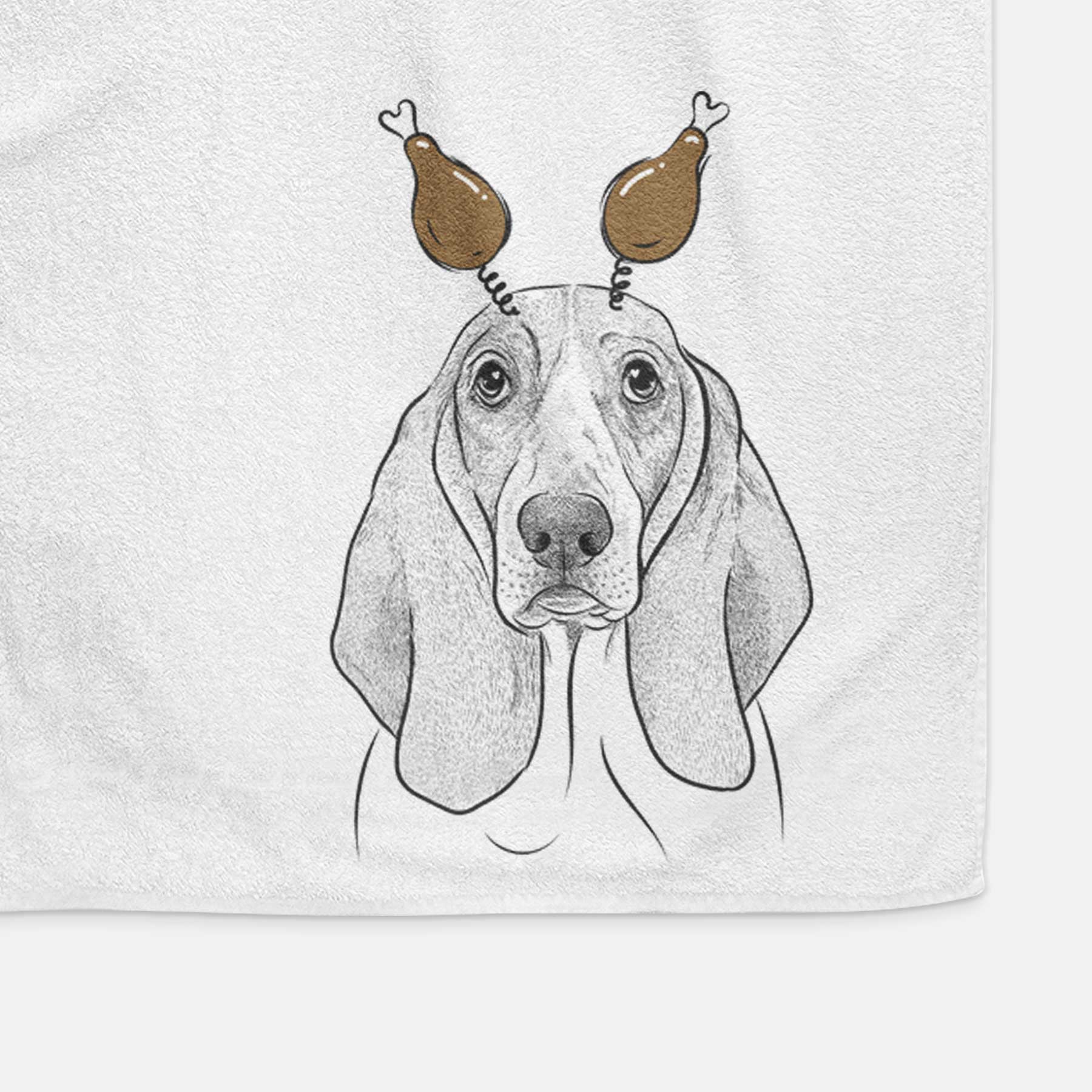 Addison the Basset Hound Decorative Hand Towel