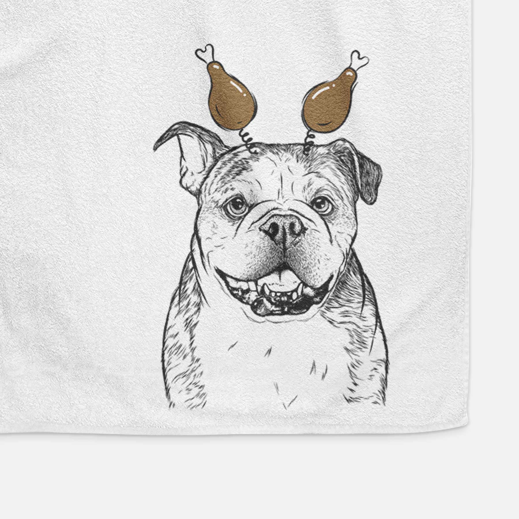 Agatha the Boston Bulldog Decorative Hand Towel