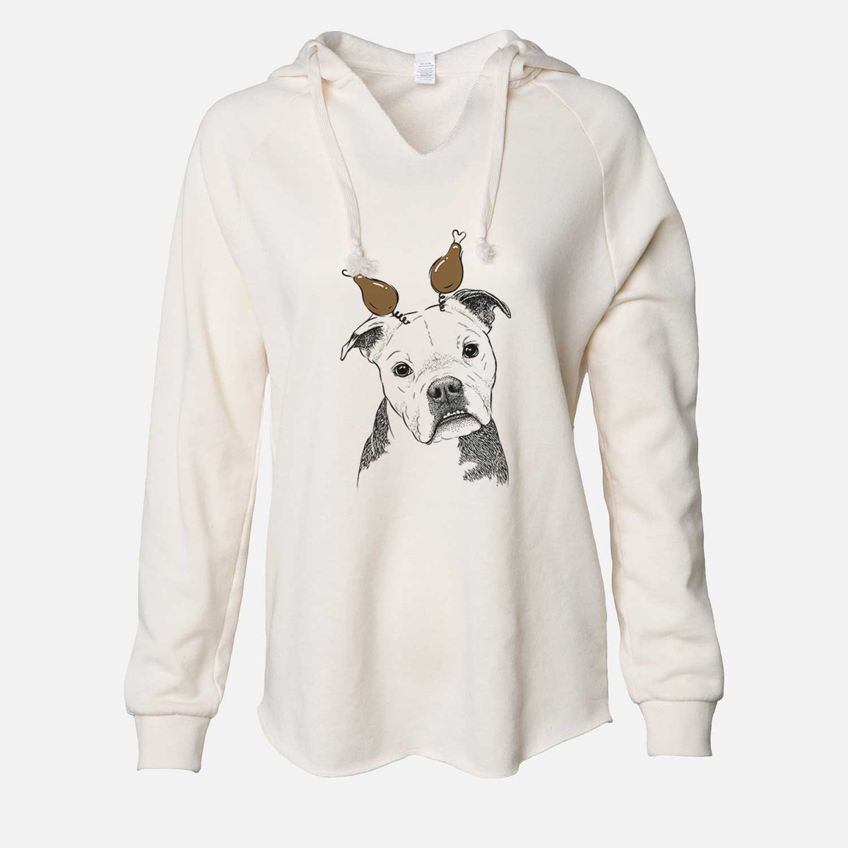 Thanksgiving Aggy the Olde English Bulldogge - Cali Wave Hooded Sweatshirt