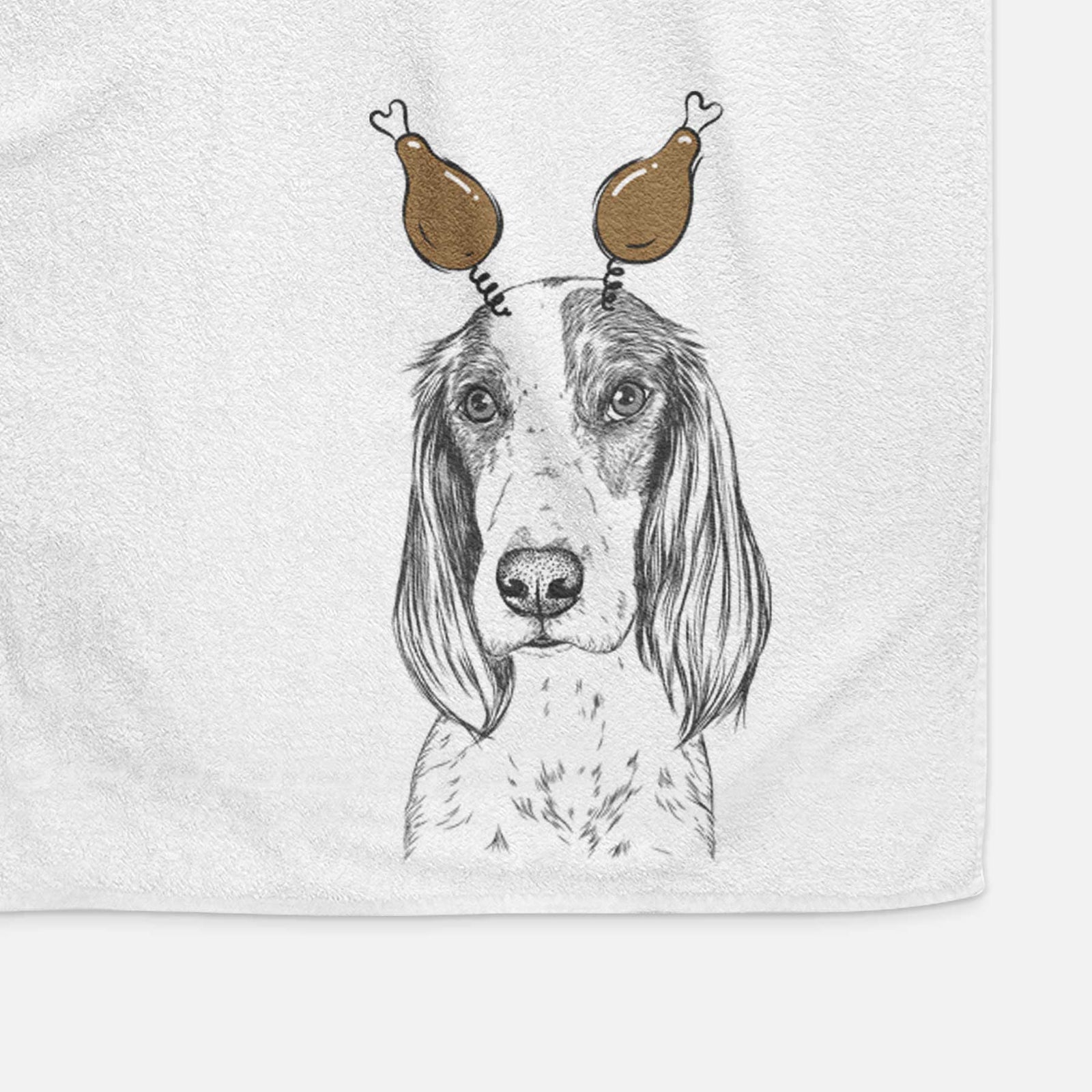 Aline the Irish Red and White Setter Decorative Hand Towel