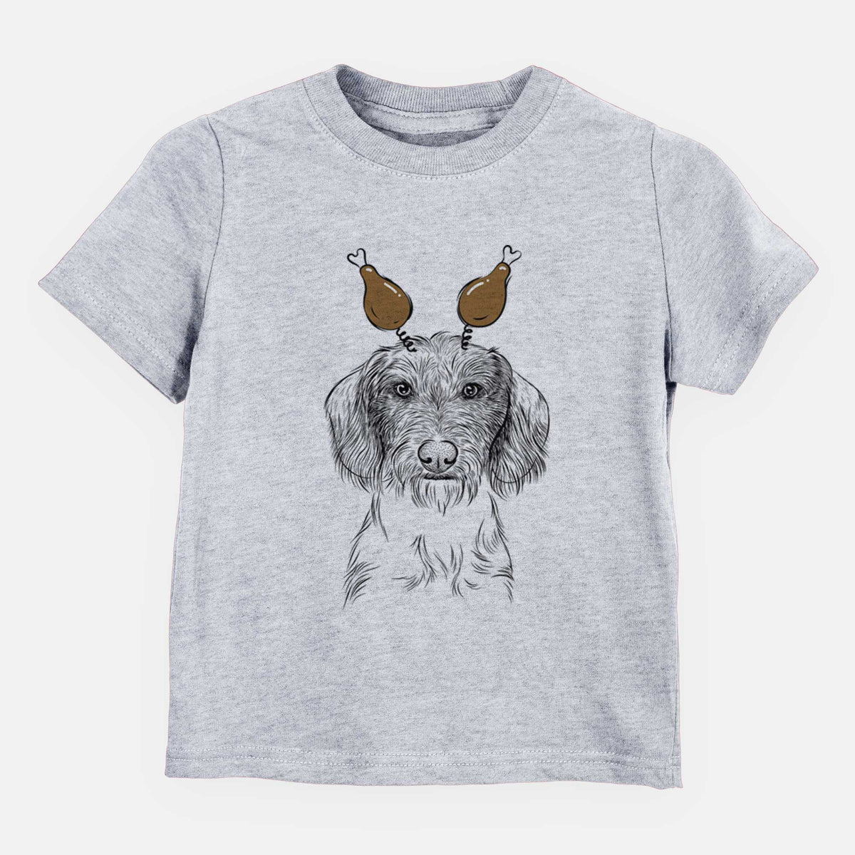 Thanksgiving Almond the Wirehaired Dachshund - Kids/Youth/Toddler Shirt