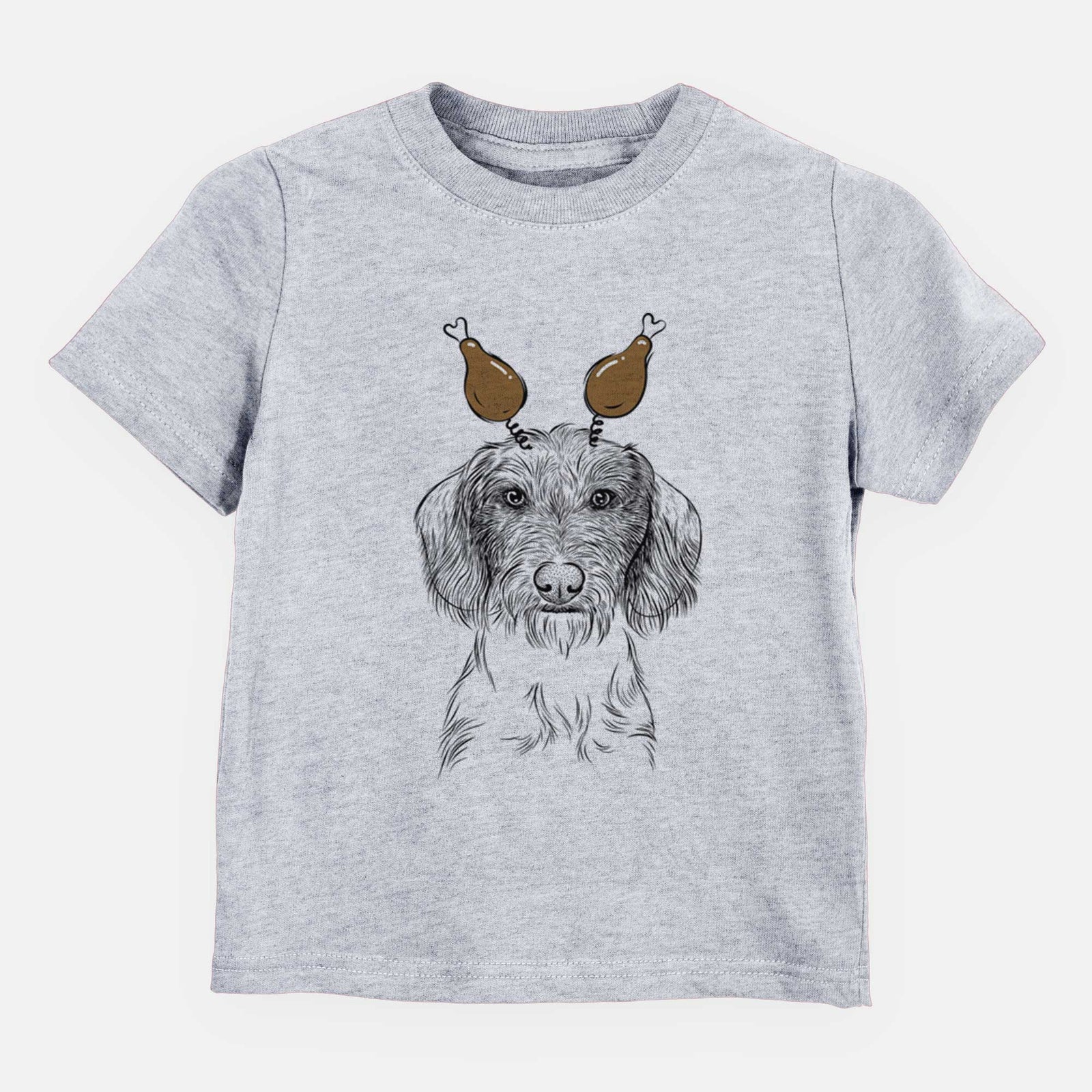 Thanksgiving Almond the Wirehaired Dachshund - Kids/Youth/Toddler Shirt
